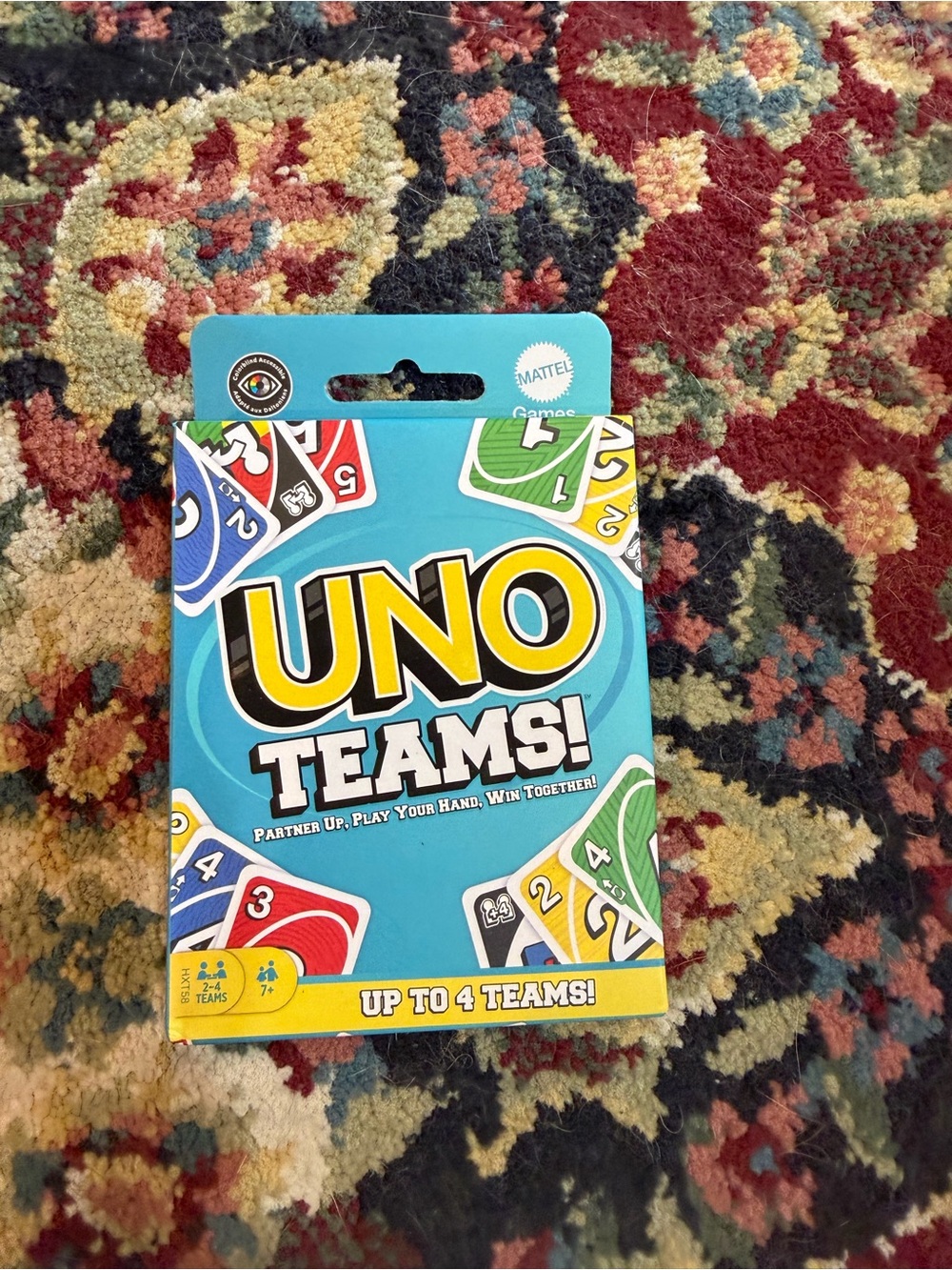 Mattel UNO Teams! Blue and Yellow Card Game